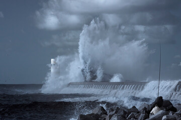 Stormy wave splash
