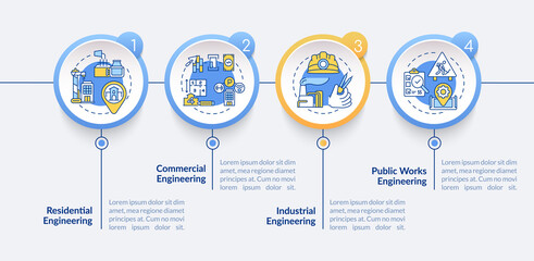 Civil engineering vector infographic template