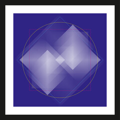 Abstract geometric poster and wall painting