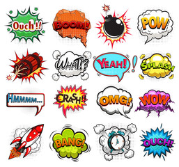 Comic speech bubbles illustration