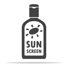 Sunscreen transparent icon vector isolated