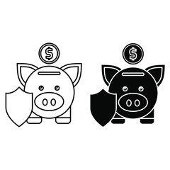 Budgets icon vector set. saving illustration sign collection. money symbol.