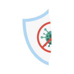 stop covid19 signal in half shield