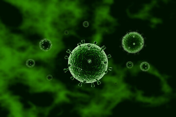 Coronavirus 3D flu background