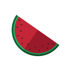 watermelon half fruit isolated icon
