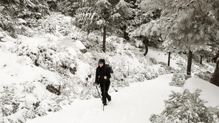Senderismo en la nieve