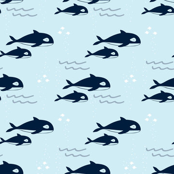 animal underwater ocean fish whale wave tee illustration art vector tee slogan