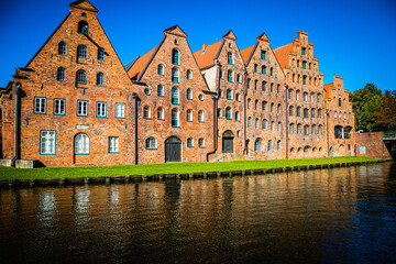 Former salt warehouses in the hanseatic town Luebeck, Schleswig-Holstein, Germany