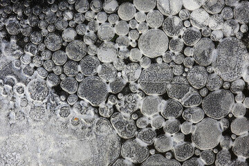 ice puddle background abstract, winter seasonal cold blue