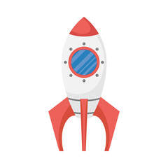 rocket space vehicle isolated style icon