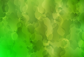 Light Green, Yellow vector pattern with random forms.