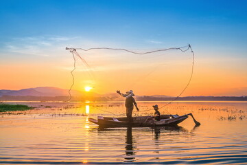 Fishermen on a fishing boat.