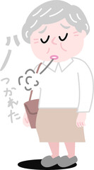 シニア女性仕事ストレス