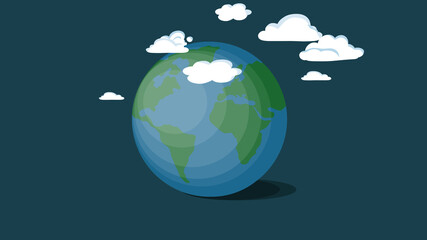 Earth low poly globe design  illustration.