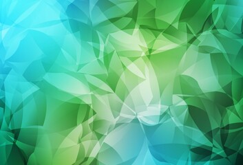 Light Blue, Green vector triangle mosaic template.