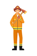 man firefighter professions avatar character