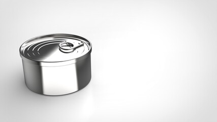 can top white background one left angled 3D Render