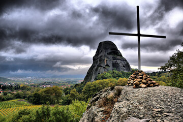 Vista de los principales monumentos de Grecia. Meteora. Monasterios de Meteora.