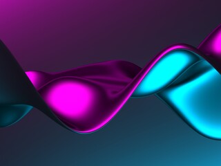 Colorful Liquid metallic wavy background
