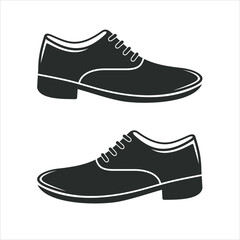 office shoes. man shoes. vector art.