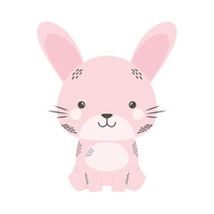Obraz na płótnie Canvas cute rabbit animal comic character