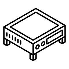 
Video projector device, glyph isometric icon of dvd player 

