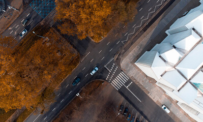 road cross autumn