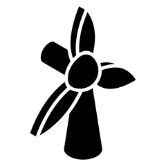 
A domestic windmill icon in glyph isometric vector style 
