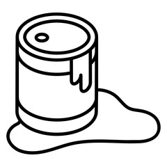 
An icon design of oil spill, editable vector 
