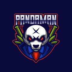 Panda E-sports Mascot Team Gaming Logo Template