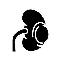renal cyst glyph icon vector. renal cyst sign. isolated contour symbol black illustration