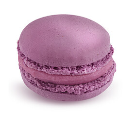 Macaroon isolated on white background with clipping path