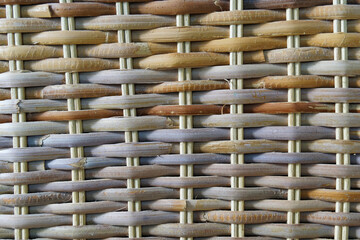 Close-up texture of a wicker basket