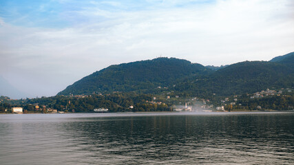 Fototapeta na wymiar The view of Bellagio in Lake Como