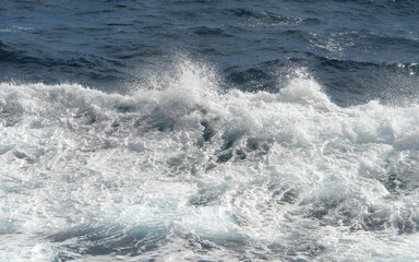 blue sky over the ocean in Antarctica winter