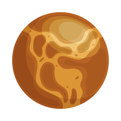 space planet bronze color isolated style icon