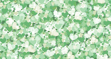 ハートの壁紙　緑　グリーン