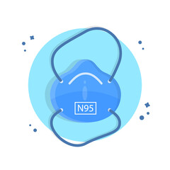 Safety breathing masks. Industrial safety Blue mask