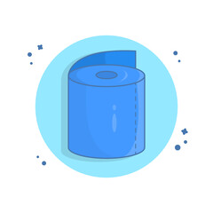 Blue Tissue Paper Clean Flat Design Style White Background