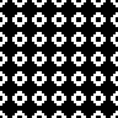 Inca crosses seamless pattern. Ethnic ornament. Folk background. Geometric wallpaper. Grid image. Tribal motif. Ancient mosaic. Digital paper, web design, textile print, abstract. Vector artwork.