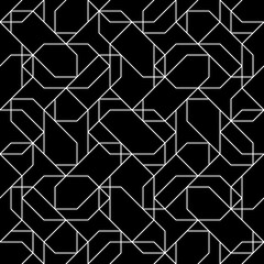 Modern ornament. Seamless geometric grid. Embroidery background. Tribal wallpaper. Ethnical folk image. Tribe motif. Ancient mosaic. Digital paper, web design, textile print, backdrop. Vector art work