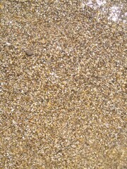 shoreline with small pebbles and water close-up. High quality photo
