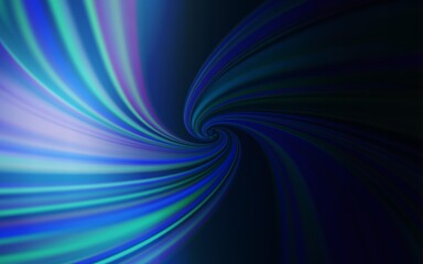 Dark BLUE vector template with lines. A shining illustration, which consists of curved lines. Colorful wave pattern for your design.