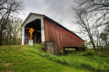 View of McAllister Covered Bridge in Indiana, United States