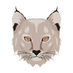 wild feline animal head fauna character