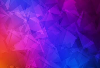 Light Blue, Red vector gradient triangles template.