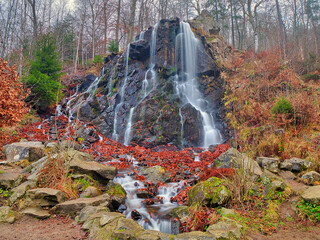 Radau Wasserfall, zwischen Torfhaus und Bad Harzburg im Harz / Bundesland Niedersachsen. Er besitzt...