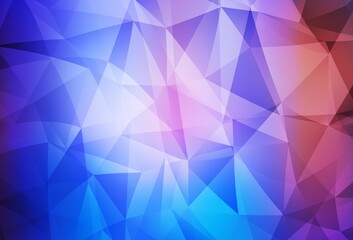 Obraz premium Light Blue, Red vector triangle mosaic texture.