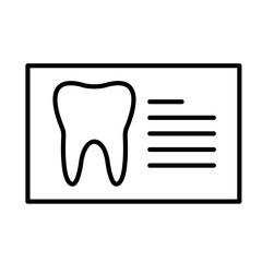 Line Id card with tooth icon isolated