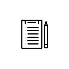 List book icon. E-commerce theme icon design. outline style icon. Vector